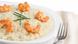 Shrimps auf Reis Risotto