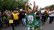 Supporters of South African President Cyril Ramaphosa