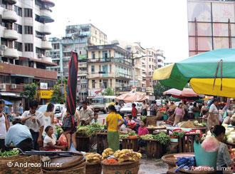 Myanmar Markt in Yangon