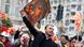 Faithful react as Pope Francis arrives to lead the Holy Mass at the Macedonia square in Skopje, North Macedonia