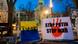 Carteles frente a la Embajada de Rusia en Berlín en una imagen del pasado viernes.