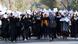 Two days after a suicide bomb attack in a learning centre in Kabul, Afghan female students chant "Education is our right, genocide is a crime" during a protest as they march from the University of Herat toward the provincial governor's office on October 2, 2022