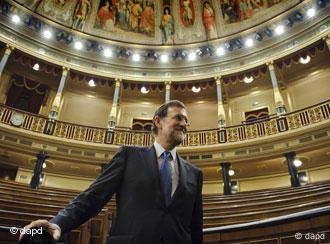 Mariano Rajoy en el Parlamento español, tras su elección formal como presidente del Gobierno.